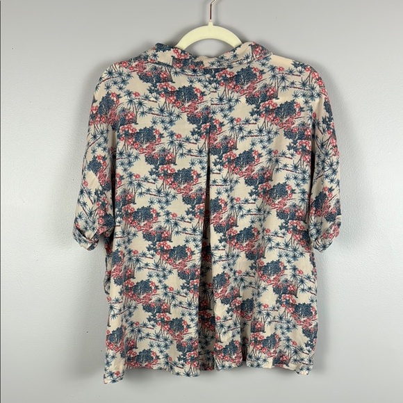 Toad & Co Hillrose SS 100% Tencel Pink and Blue Short Sleeve Shirt Size Large - Picture 12 of 12